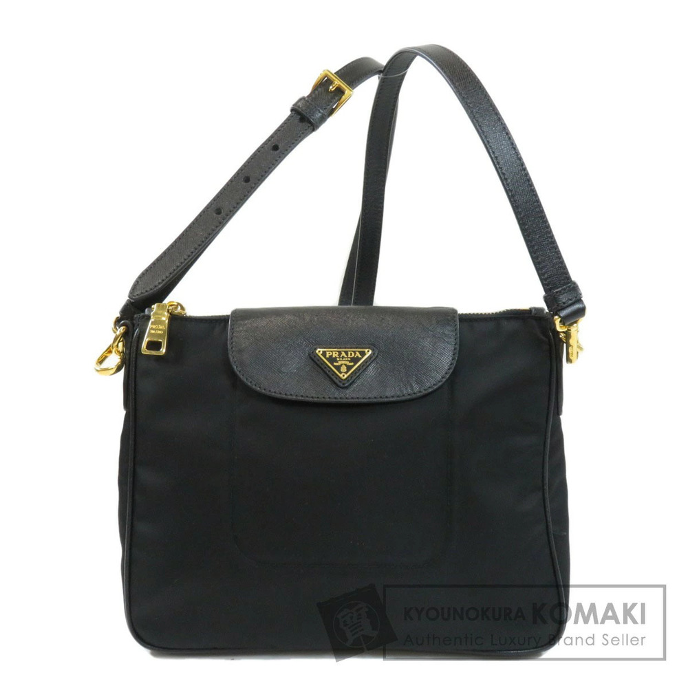Prada Tessuto shoulder bag Saffiano leather Black